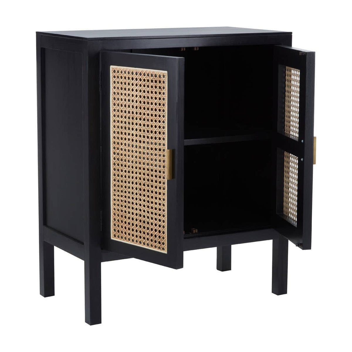 Noosa & Co. Living Corso Black Sideboard with Two Rattan Doors House of Isabella UK