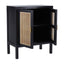 Noosa & Co. Living Corso Black Sideboard with Two Rattan Doors House of Isabella UK