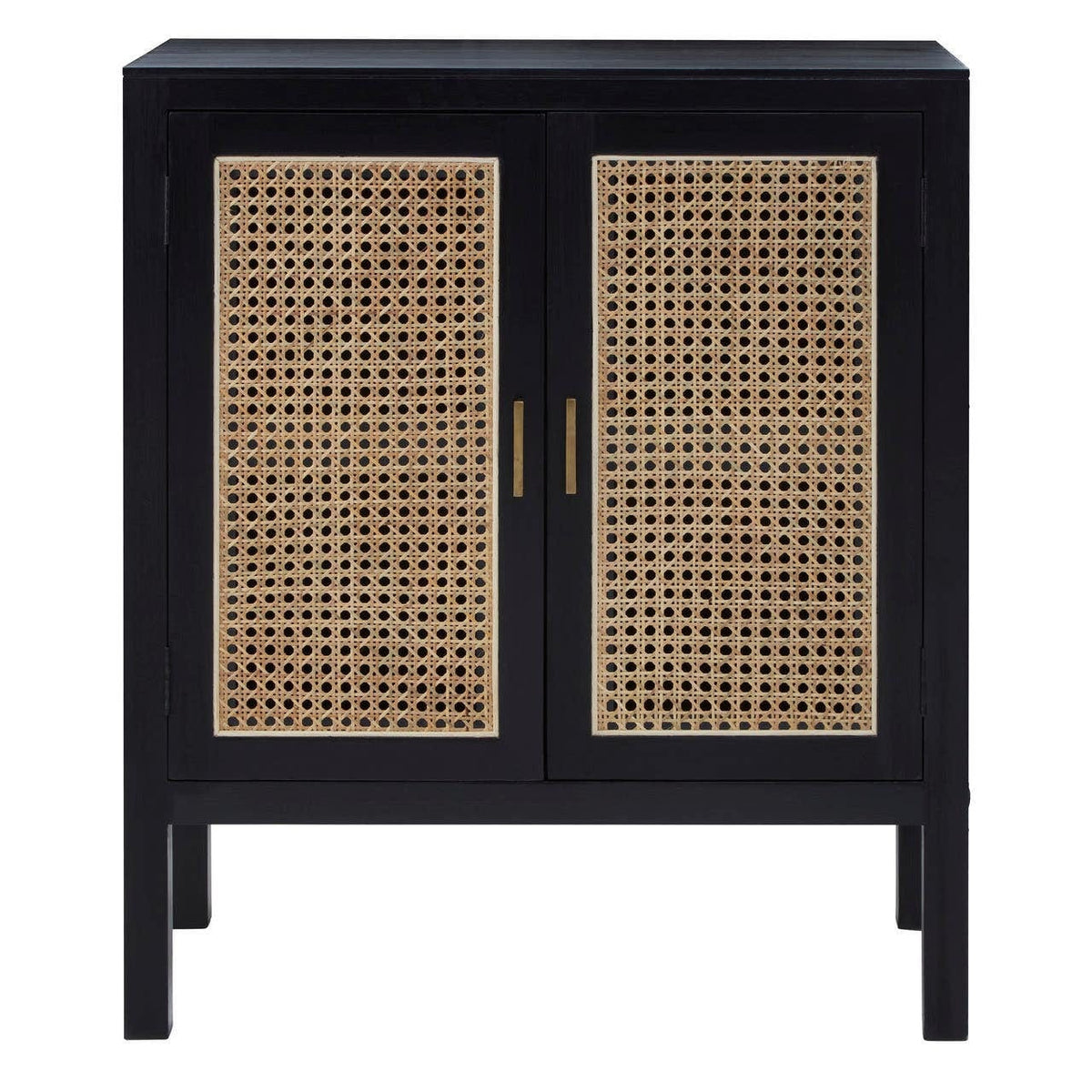 Noosa & Co. Living Corso Black Sideboard with Two Rattan Doors House of Isabella UK
