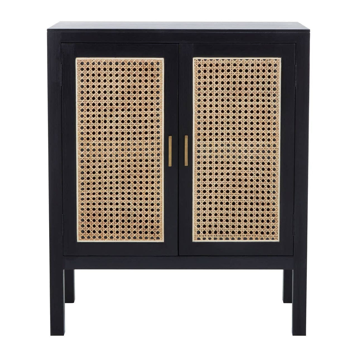 Noosa & Co. Living Corso Black Sideboard with Two Rattan Doors House of Isabella UK