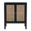 Noosa & Co. Living Corso Black Sideboard with Two Rattan Doors House of Isabella UK