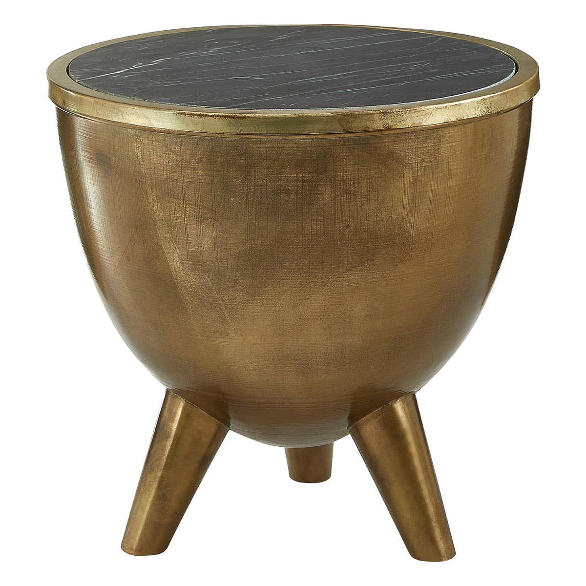 Crest Table Black Marble Top Table.