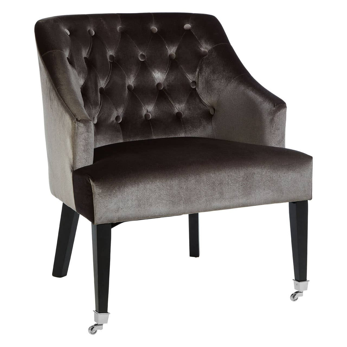 Darwin Grey Velvet Chair.