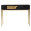 Noosa & Co. Living Davoli Black and Gold Console Table with 1 Drawer House of Isabella UK