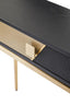 Noosa & Co. Living Davoli Black and Gold Console Table with 1 Drawer House of Isabella UK