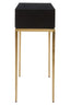 Noosa & Co. Living Davoli Black and Gold Console Table with 1 Drawer House of Isabella UK