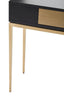 Noosa & Co. Living Davoli Black and Gold Console Table with 1 Drawer House of Isabella UK