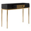 Noosa & Co. Living Davoli Black and Gold Console Table with 1 Drawer House of Isabella UK