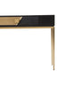 Noosa & Co. Living Davoli Black and Gold Console Table with 1 Drawer House of Isabella UK