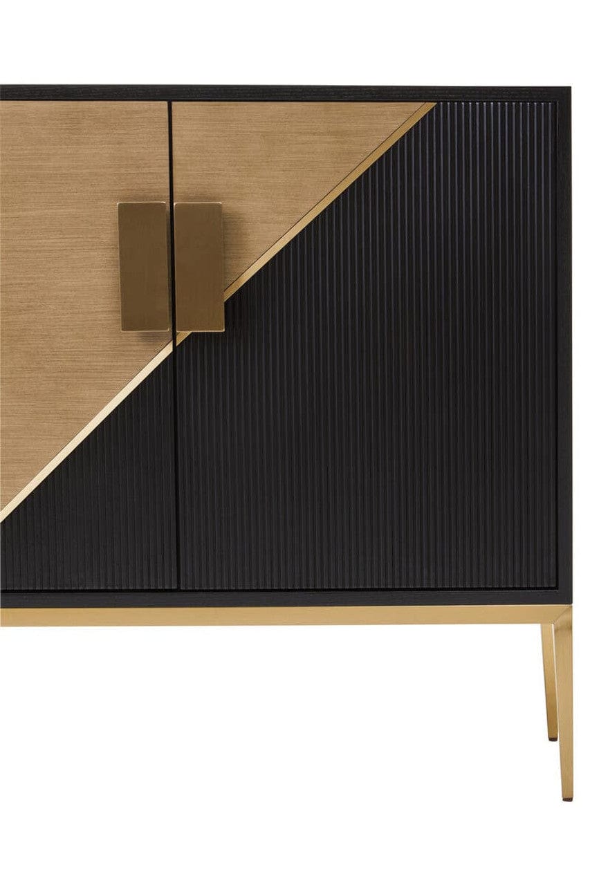 Noosa & Co. Living Davoli Black and Gold Two Door Sideboard House of Isabella UK