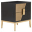 Noosa & Co. Living Davoli Black and Gold Two Drawer Side Table House of Isabella UK