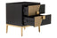 Noosa & Co. Living Davoli Black and Gold Two Drawer Side Table House of Isabella UK