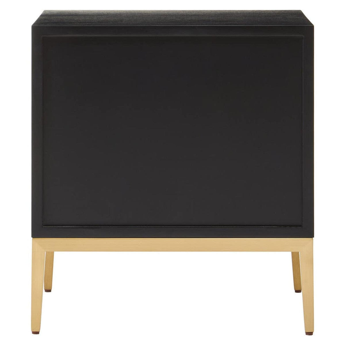 Noosa & Co. Living Davoli Black and Gold Two Drawer Side Table House of Isabella UK