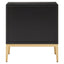 Noosa & Co. Living Davoli Black and Gold Two Drawer Side Table House of Isabella UK