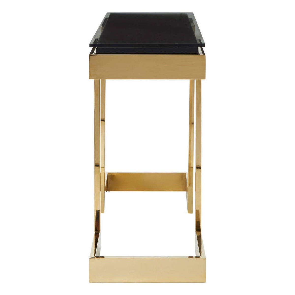 Noosa & Co. Living Deana Gold and Black Console Table House of Isabella UK