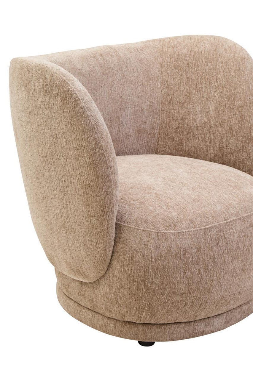 Noosa & Co. Living Delray Deep Stone Chenille Curved Chair House of Isabella UK