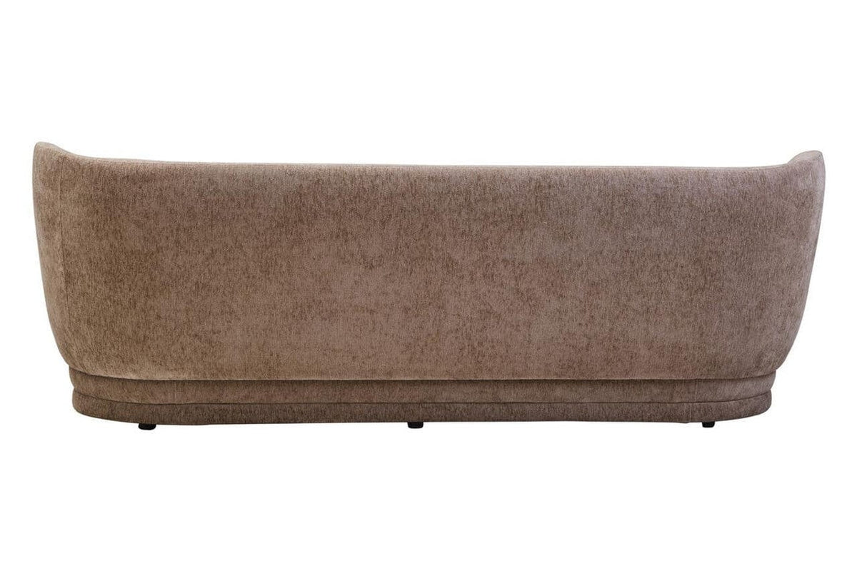 Noosa & Co. Living Delray Deep Stone Chenille Curved Three Seater Sofa House of Isabella UK