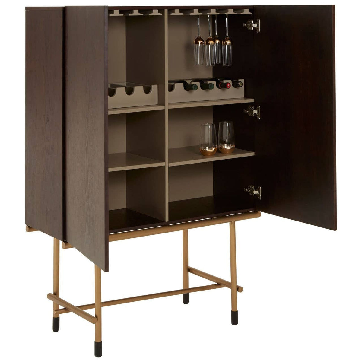 Noosa & Co. Living Delta Walnut Veneer Drinks Cabinet House of Isabella UK