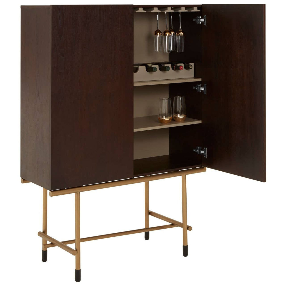 Noosa & Co. Living Delta Walnut Veneer Drinks Cabinet House of Isabella UK