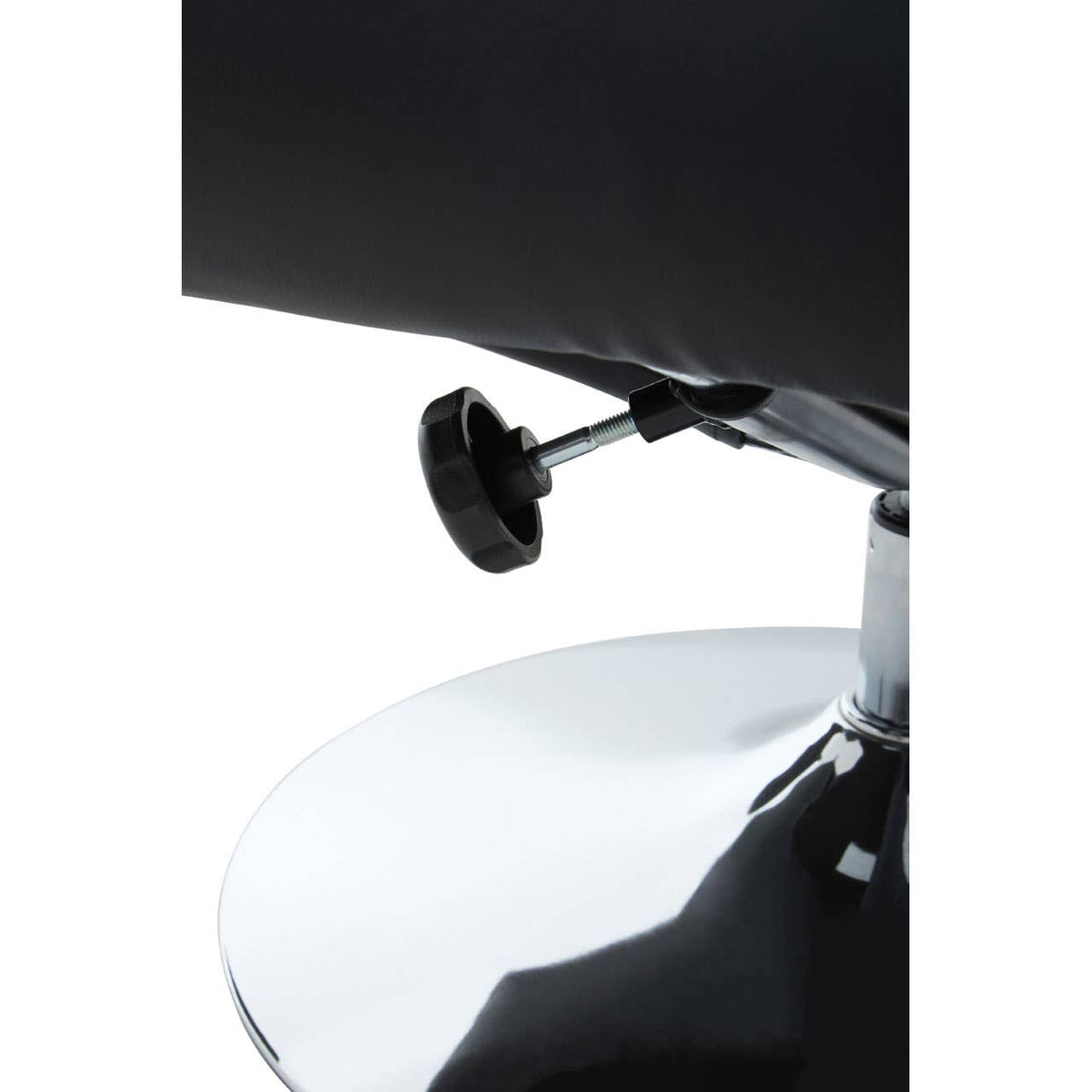 Denton Black Leather Effect Chair And Footstool.