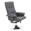 Denton Grey Leather Effect Recliner.