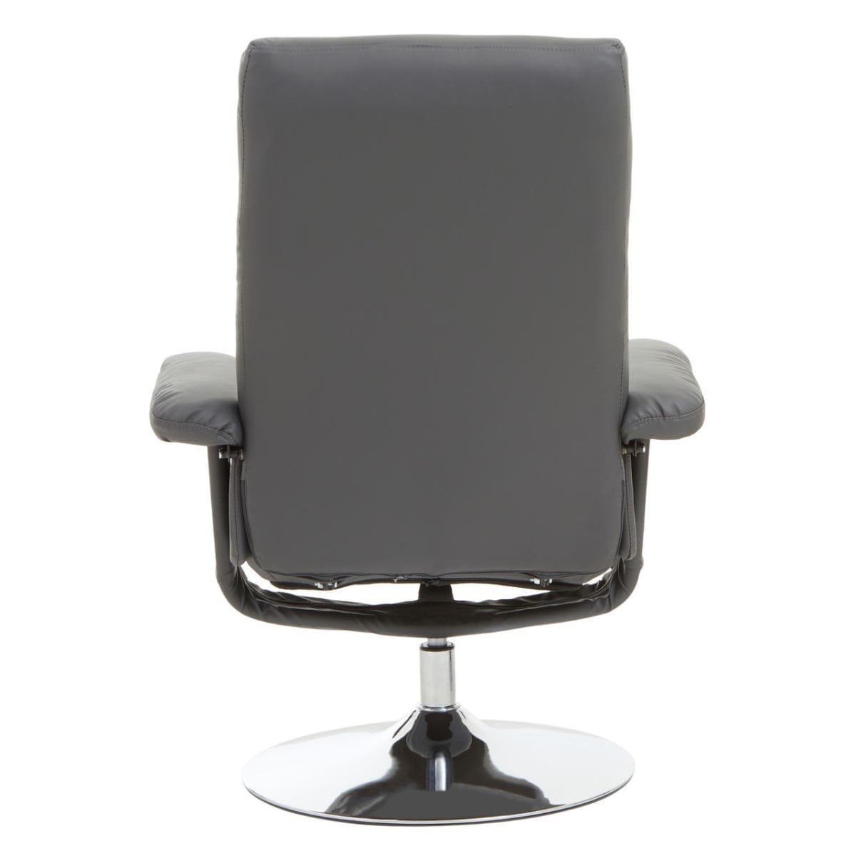 Denton Grey Leather Effect Recliner.