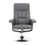 Denton Grey Leather Effect Recliner.
