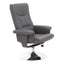Denton Grey Leather Effect Recliner.