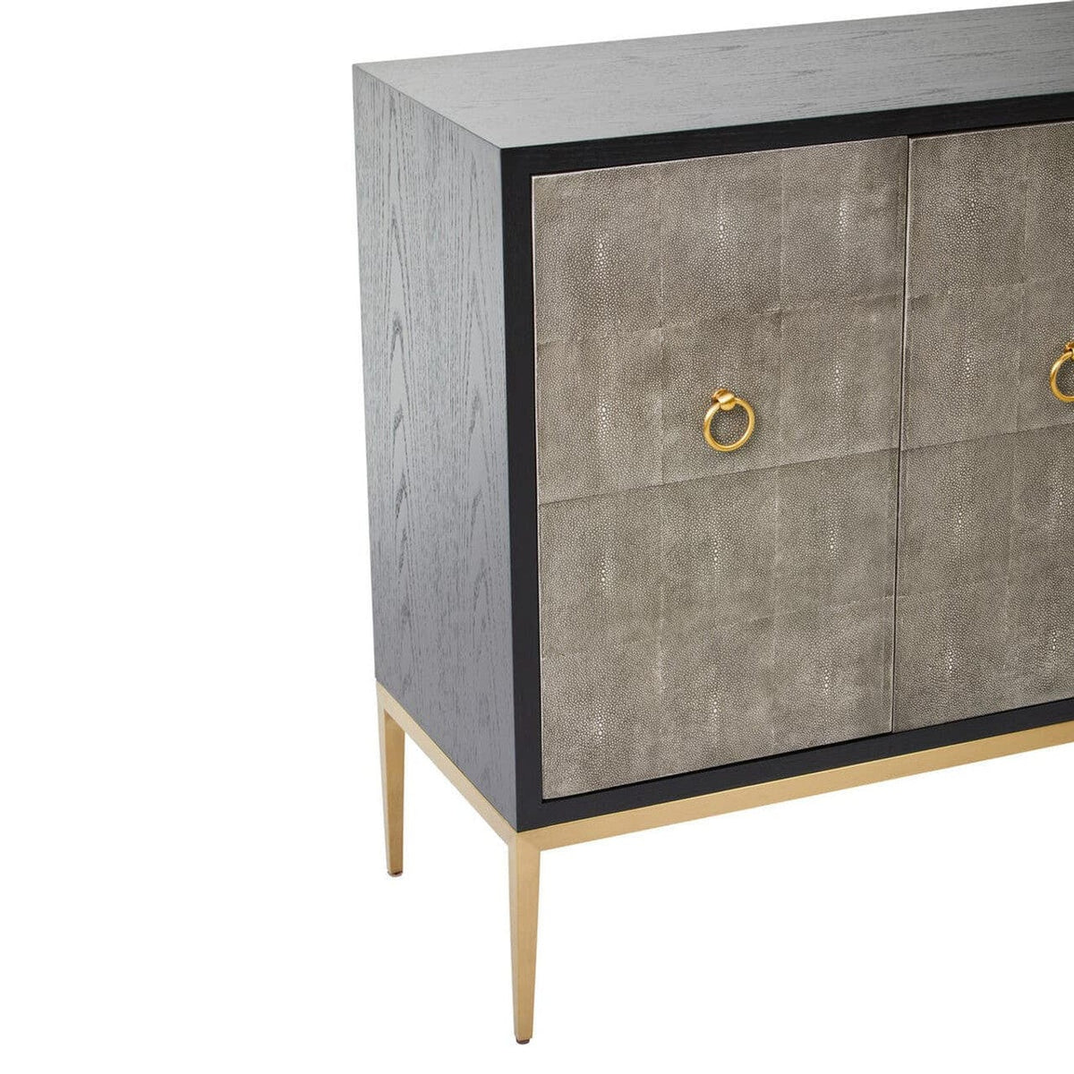 Noosa & Co. Living Deruta Grey Shagreen Effect 4 Door Sideboard House of Isabella UK