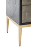 Noosa & Co. Living Deruta Two Drawer Grey Shagreen Effect Side Table House of Isabella UK