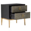 Noosa & Co. Living Deruta Two Drawer Grey Shagreen Effect Side Table House of Isabella UK