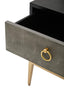 Noosa & Co. Living Deruta Two Drawer Grey Shagreen Effect Side Table House of Isabella UK