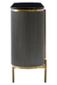 Noosa & Co. Living Dervio Grey Four Door Sideboard With Black Marble Top House of Isabella UK