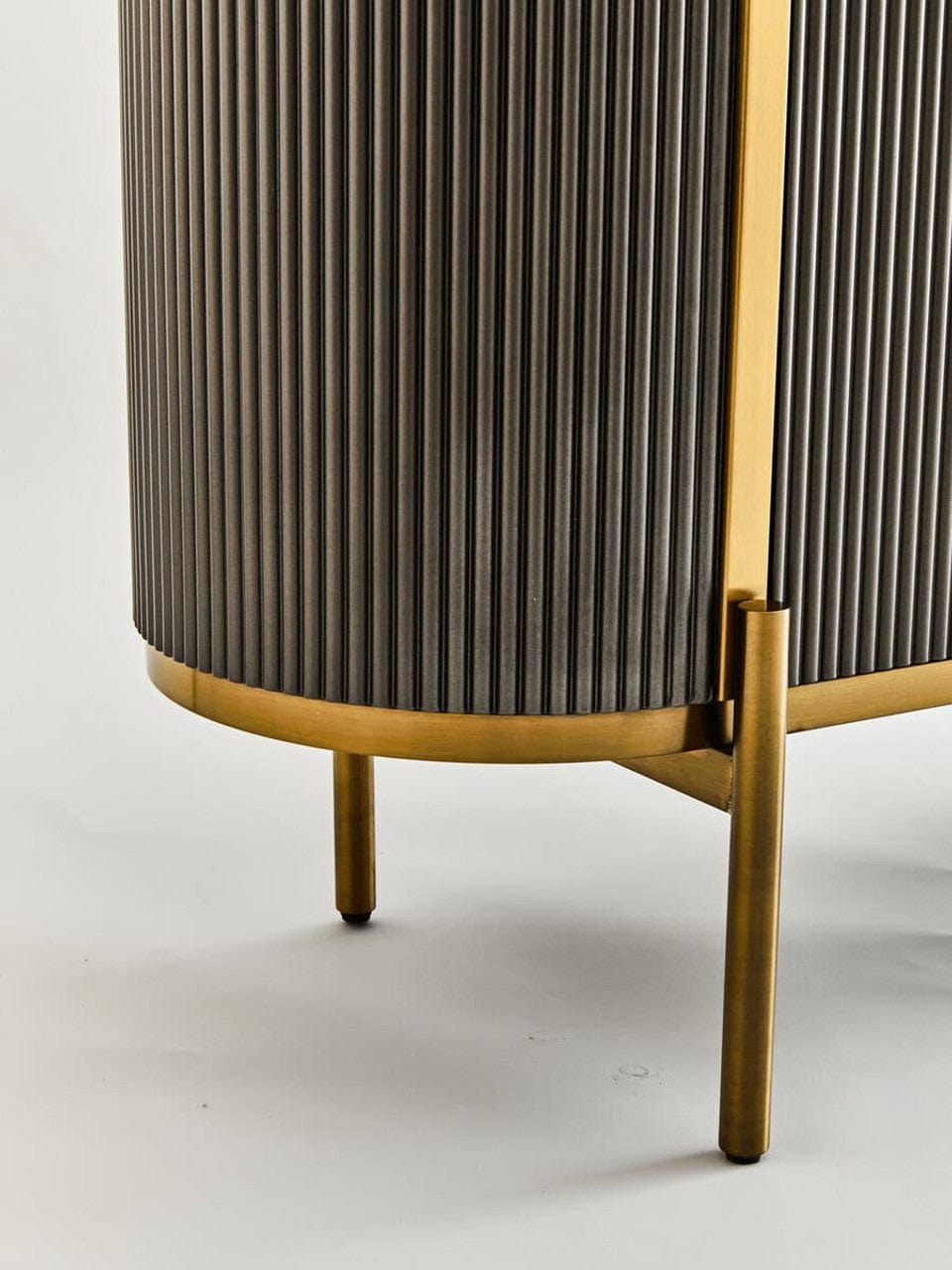 Noosa & Co. Living Dervio Grey Two Door Sideboard with Black Marble Top House of Isabella UK