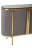 Noosa & Co. Living Dervio Grey Two Door Sideboard with Black Marble Top House of Isabella UK