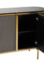 Noosa & Co. Living Dervio Grey Two Door Sideboard with Black Marble Top House of Isabella UK
