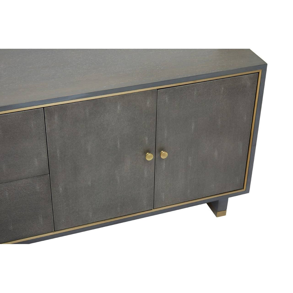 Noosa & Co. Living Deskey Grey Shagreen Effect Media Unit House of Isabella UK