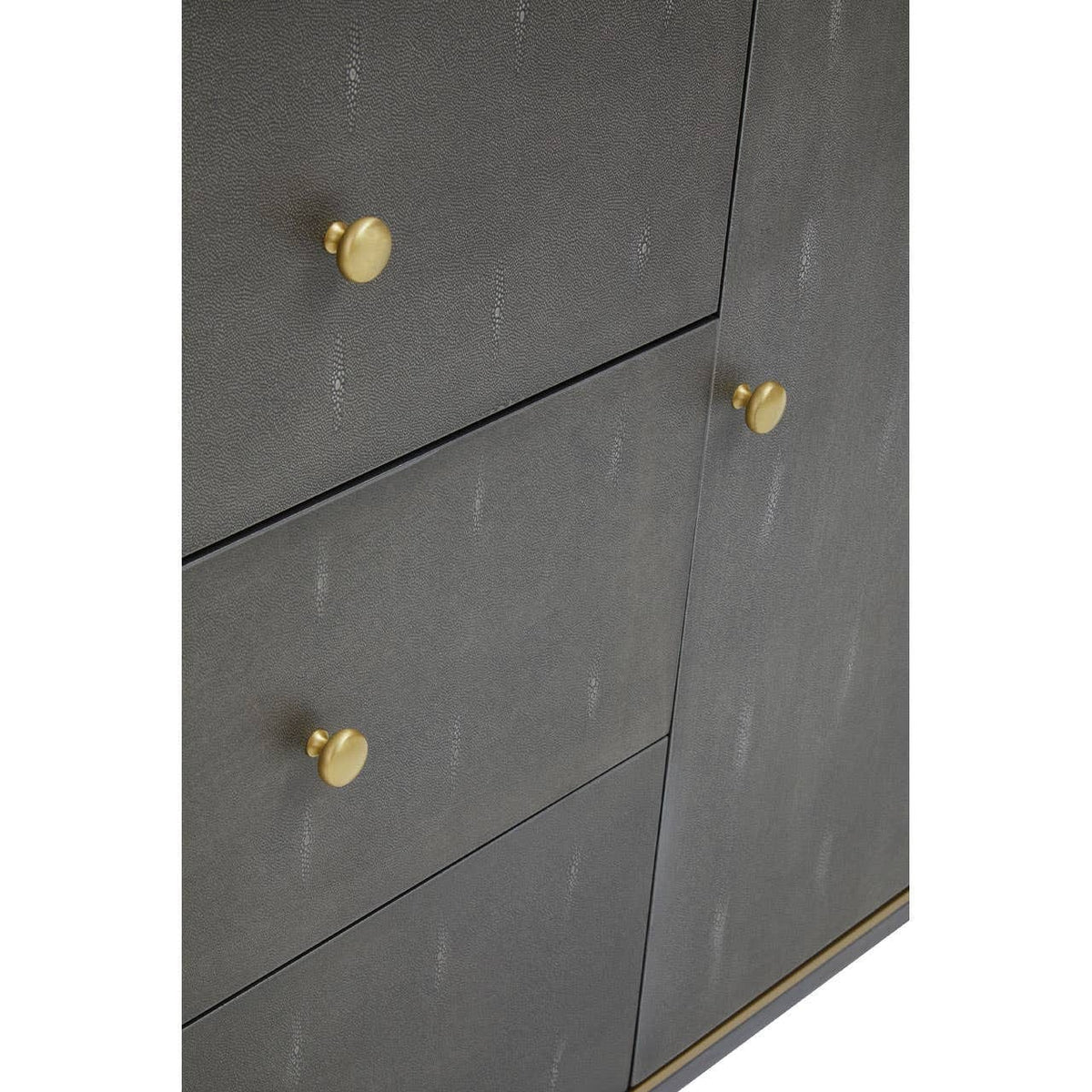 Noosa & Co. Living Deskey Grey Shagreen Effect Three Drawer Sideboard House of Isabella UK