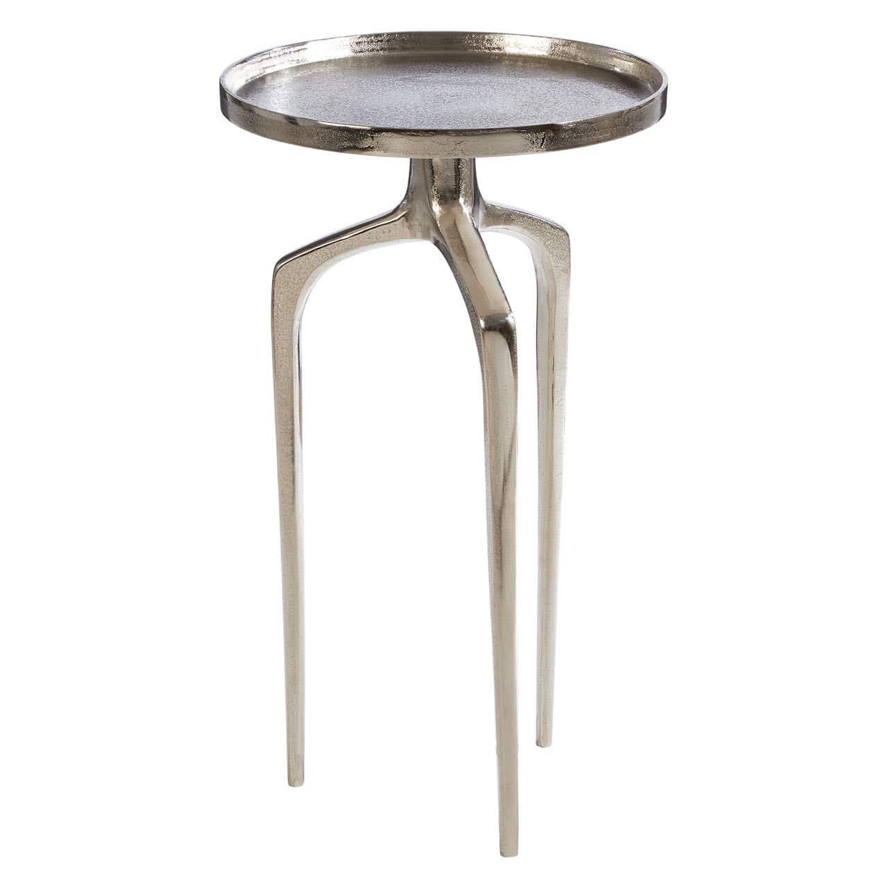 Noosa & Co. Living Diren Rough Nickel Finish Side Table House of Isabella UK