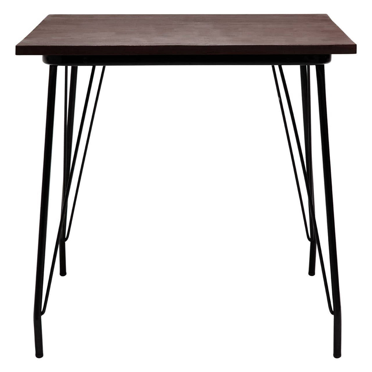 District Black Metal And Elm Wood Table.