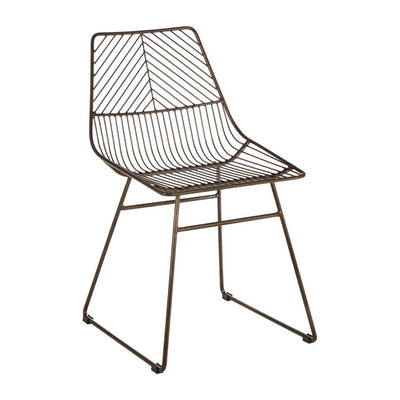 Noosa & Co. Living District Bronze Metal Wire Tapered Wire Chair House of Isabella UK