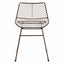 District Bronze Metal Wire Tapered Wire Chair.