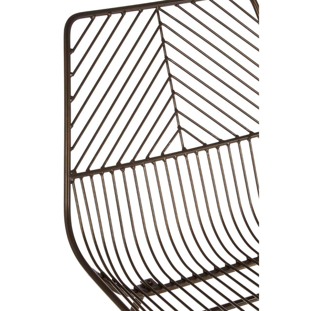 District Bronze Metal Wire Tapered Wire Chair.