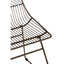 District Bronze Metal Wire Tapered Wire Chair.