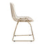 District Gold Metal Grid Frame Wire Chair.
