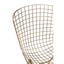 District Gold Metal Grid Frame Wire Chair.