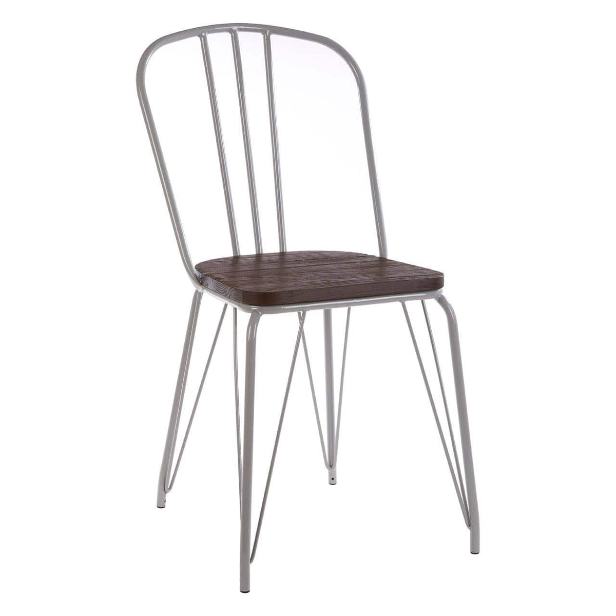 District Grey Metal And Elm Wood Chair.