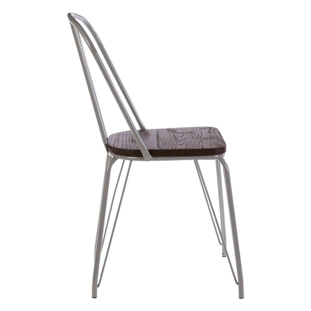 District Grey Metal And Elm Wood Chair.