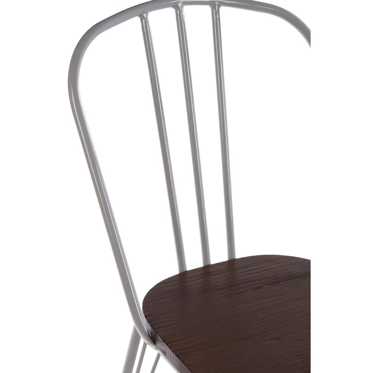 District Grey Metal And Elm Wood Chair.