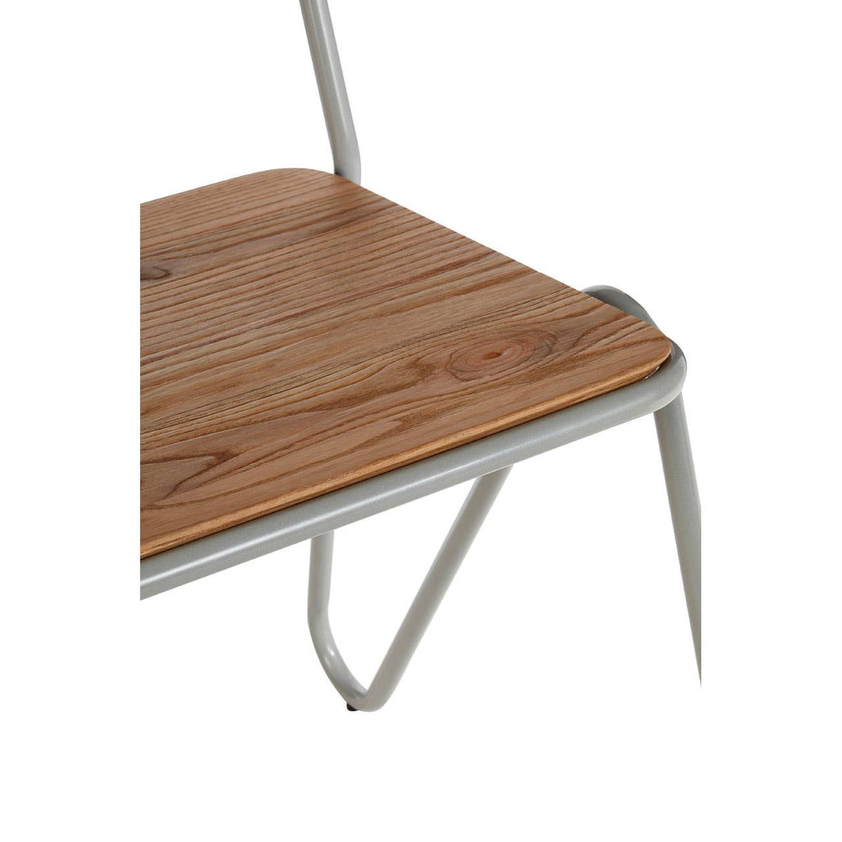District Grey Metal And Elm Wood Chair.